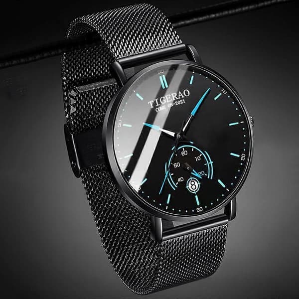 New Fully Automatic Movement Non-Mechanical Watch Large Dial Watch Men's Calendar Waterproof Luminous Watch