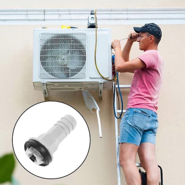 3 stk. AC-drænslangekobling Split AC-enhed slangeforbindelse dræningsadapter kompatibel med Midea 15mm hvid