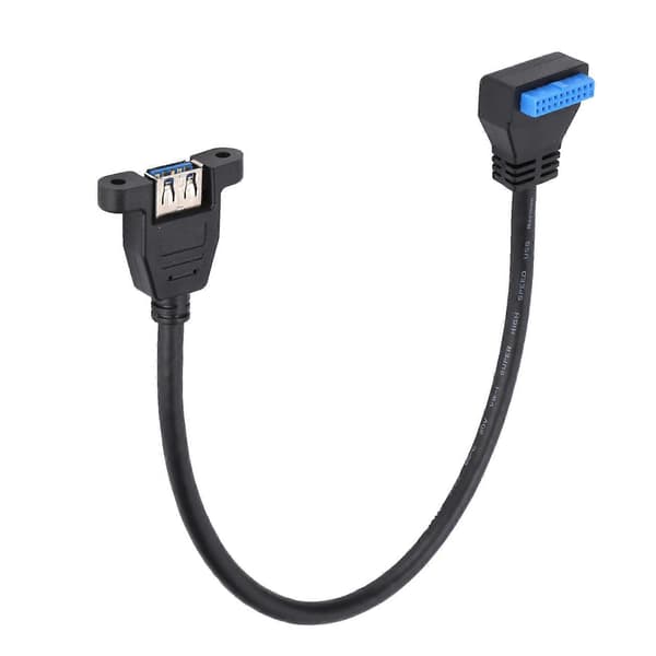 Praktisk og smukt adapterkabel USB 3.0 enkeltport A hun til 20-ben højhastigheds ABS-data