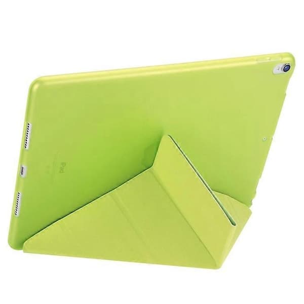 Origami Stativ Lær Smart Case Kompatibel med iPad Air 10.5 (2019) / Pro 10.5-tommer (2017) Green