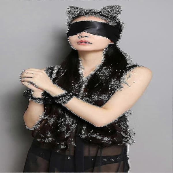 2 st Satin Ögonbindel Sovmask Mjuk Satin Ögonmask Siden Sovmask Valentin