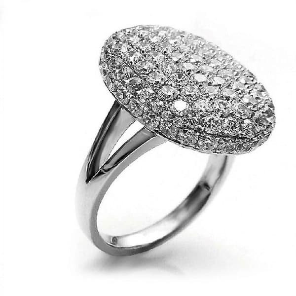 Udsalgsringe til kvinder 925 sølv krystal fuld diamant flash forlovelses vielsesring 8