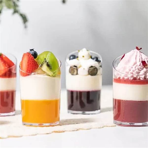 20 stk Plastmousse Dessertkopper C-80ML