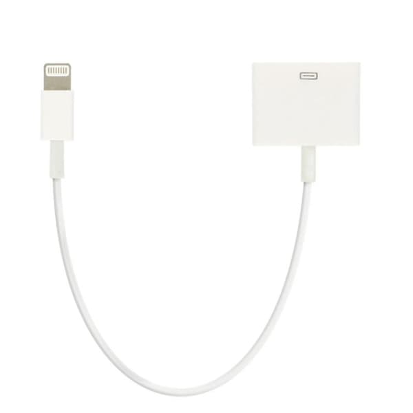 Belysningsadapterkabel til 30-pinners lading og synkronisering Hvit iPhone (FMY)