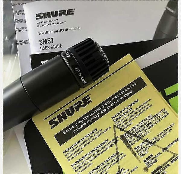 For Shure SM57 SM57-LC Kardioid Dynamisk Kablet Instrumentmikrofon Svart 26s