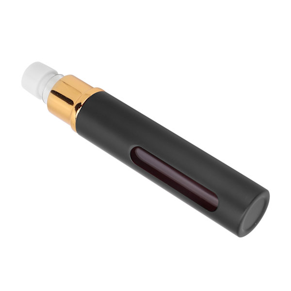 Mini Refillable Perfume Bottle Alumite Visible Portable Leak-proof Empty Roll-On Bottle 10ml Black