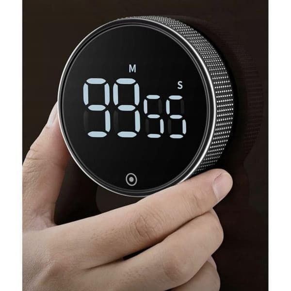 TG Digital Egg Timer med Stoppeklokke - Kjøkkentimer - LED Svart