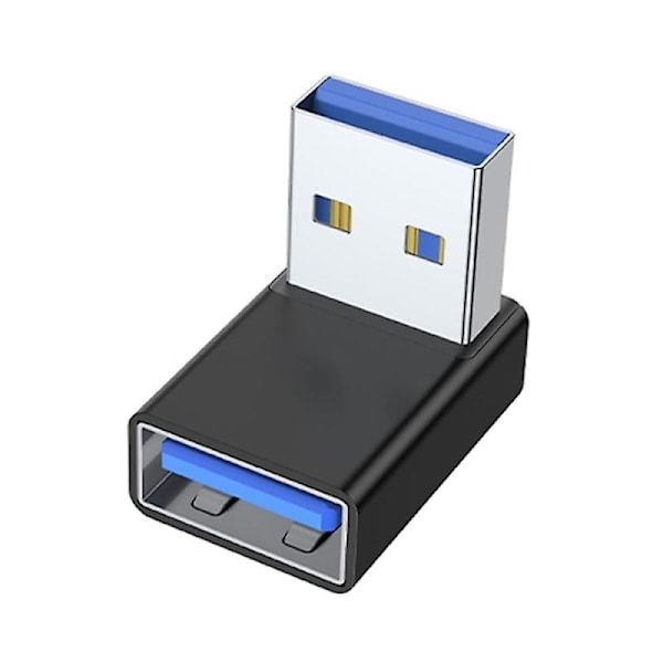 USB 3.0 Header 90 Grader Op Ad Højre Vinklet Notebook Laptop PC Portstik [DB] Sort op