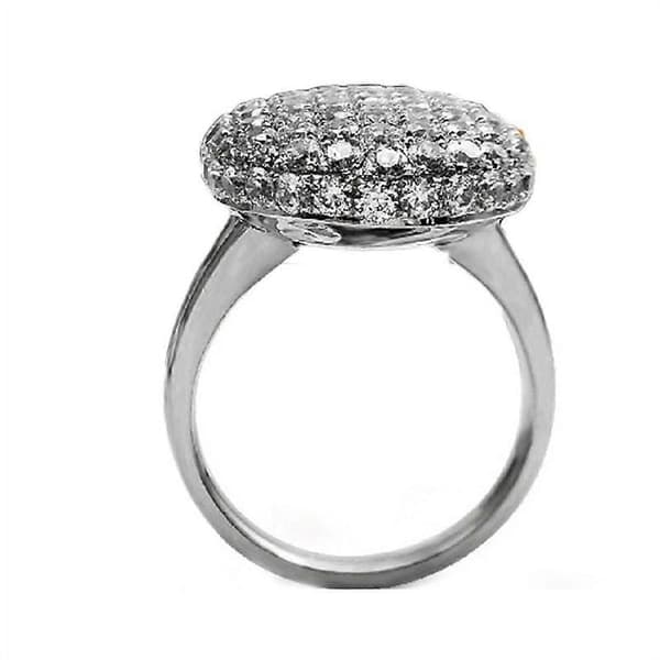 Salg ringer for kvinner 925 sølv krystall full diamant blits forlovelses giftering 8