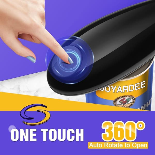 Handsfree Electric Can Opener, 360° Automatic One-Button Opening, Safe and Reliable, The Best Choice for the Kitchen - Safe and Convenient