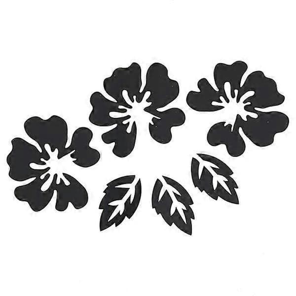 Speglar Blommor Väggdekaler Modernt Hem Sovrum Vardagsrum Badrum Väggmålning Deco Dekal 3D Blommor Dekoration Svart