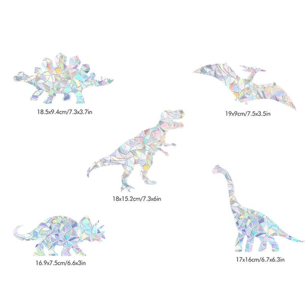 6 Pcs Rainbow Suncatchers Window Stickers Anti Collision Window Decals for Birds