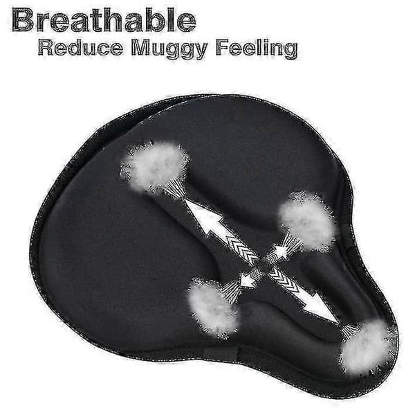Comfortable Exercise Bike Seat Cover, Large Wide Soft Padded Bicycle Saddle Cushion Suitable for Bikes