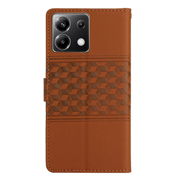 Diamantpreget skinnveske til Xiaomi Poco X6 Brown