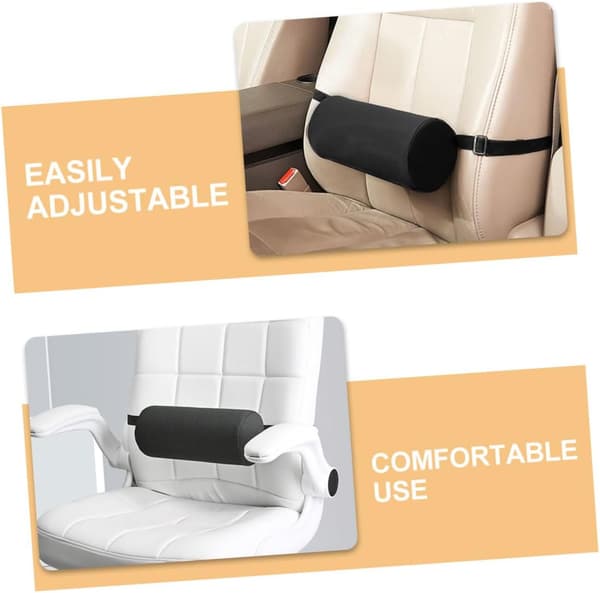 Memory Foam Neck Pillow Lumbar Support Use for Office Chair Cylindrical Multifunctional Cylindrical Home Car Lumbar Support
