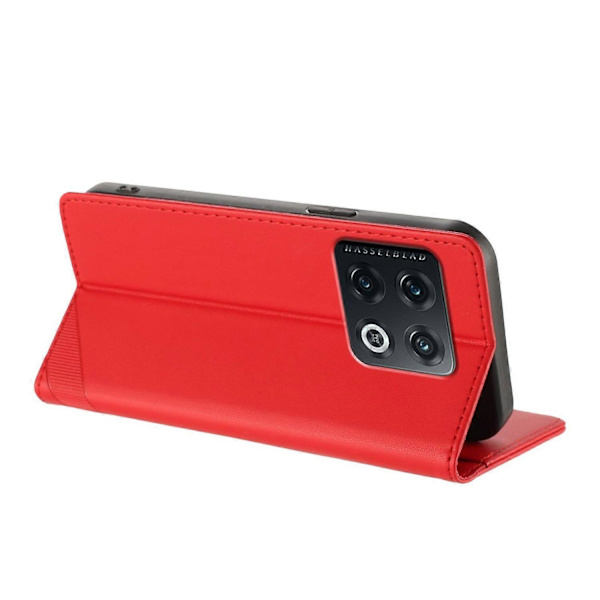 Præget pung PU-etui til OnePlus 10 Pro Red For OnePlus 10 Pro