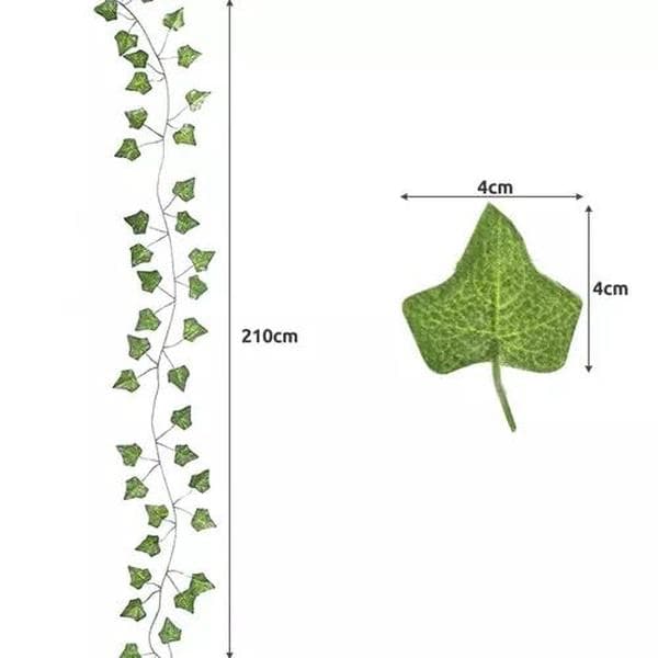 50 meter Eføy-girlander / Løv-girlander - 2 meter Grønn Green Grön