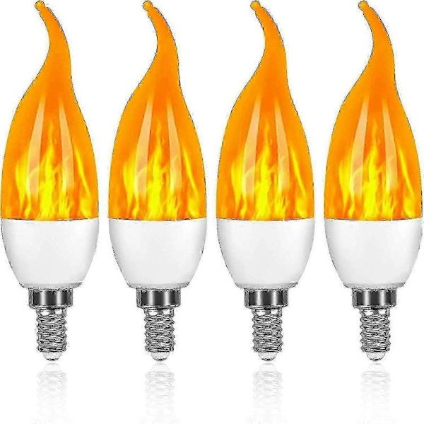 4 kpl E14 3W LED-liekit Koristeelliset valotehosteet 3 tilassa [DB]