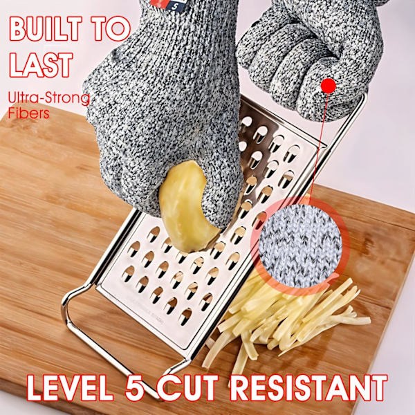 2-pack Cut Resistant Work Gloves, Level 5, PFAS-Free - Cut Resistant Gloves