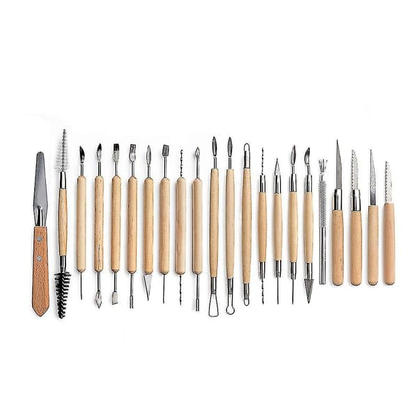 25 st Polymer Clay Tools Modeling Clay Sculpture Tool Kits For Pottery Sculpture Wooden Dotting Tools