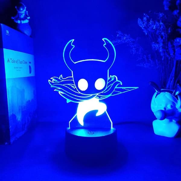 3D Nattlampe, Hollow Knight Figur Spillfigur Tegnekunst Laser