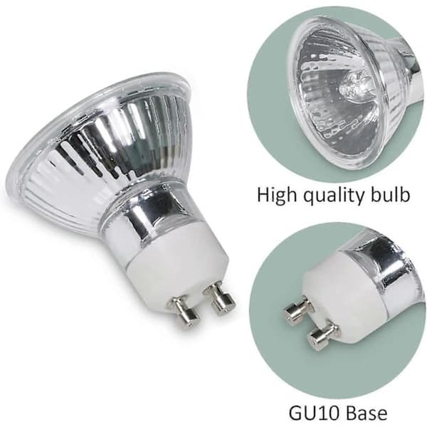 6-pack GU10 Halogenlampor 50W 230V GU10 Halogen Spotlight Lampor Varmvit för Taklampor Dimbar