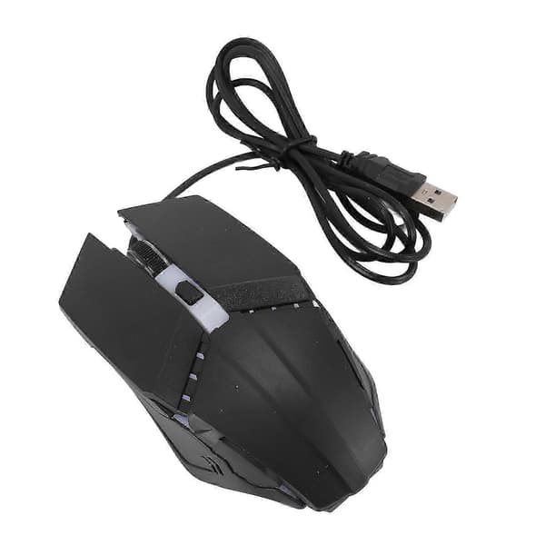 2025 USB computermus 3 gear DPI blændende farve baggrundsbelysning 4 knapper kablet gamingmus