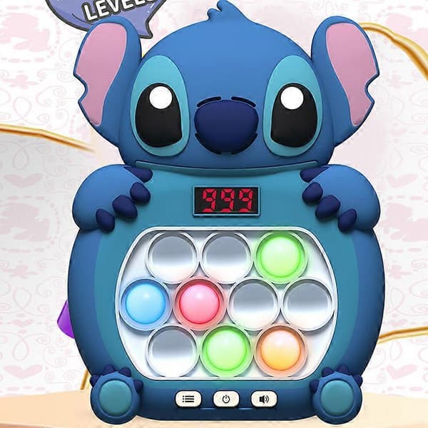 2024 Nytt Quick Push Game Pop Up Fidget Bubble Electronic Pop It Pro Game Ljus Antistress Leksaker För Vuxna Barn Present Stitch Blue