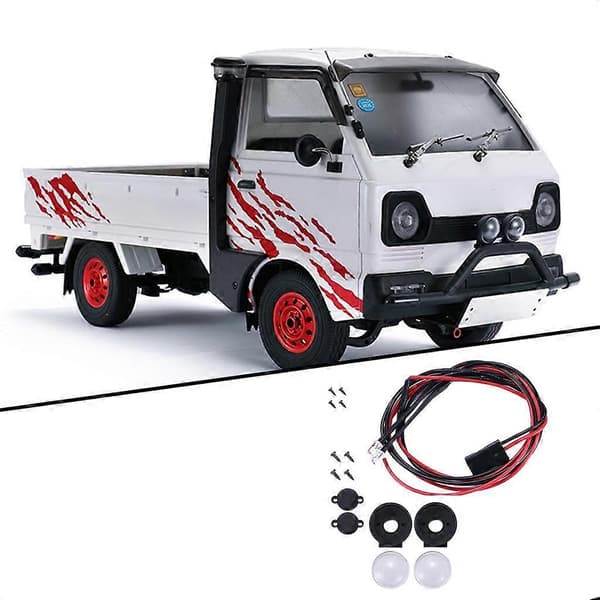 CNC-metallipuskuri WPL D12 1:10 -mittakaavan RC-auton lava-auton lisävarusteisiin, eteen Front Round Light