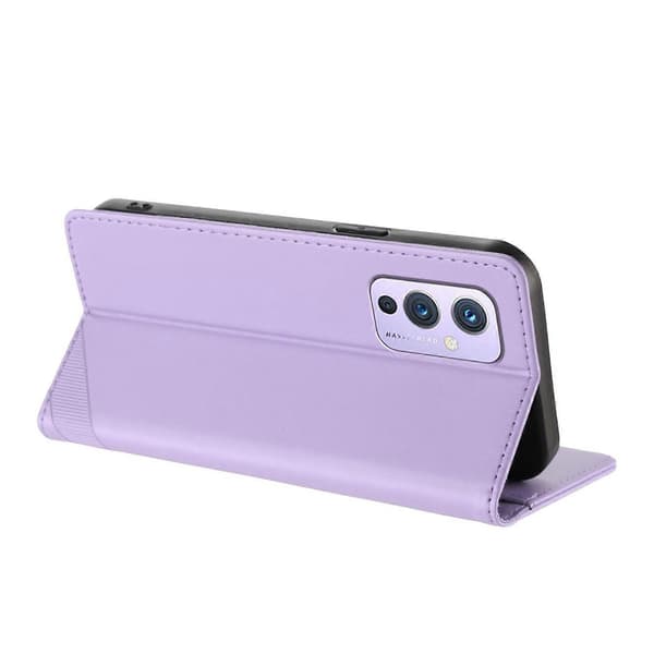 Præget pung PU-etui til OnePlus 9 Light purple For OnePlus 9