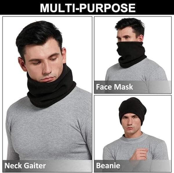 Unisex Vinter Utendørs Termisk Snood Fleece Skihalsvarmer for Menn og Kvinner