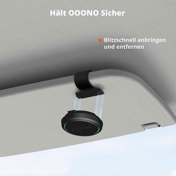 Magnetic Car Sun Visor Holder for OOONO CO-Driver NO2, Magnetic Leather Sun Visor Mount, Compatible with OOONO NO2 Speed Camera Alarm