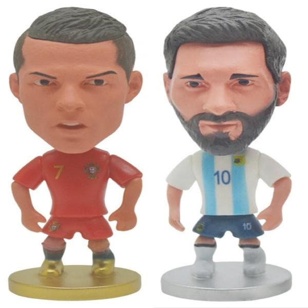 2 ST. Ronaldo+Messi Dukke, Fodboldfigur til Fodboldstjerne