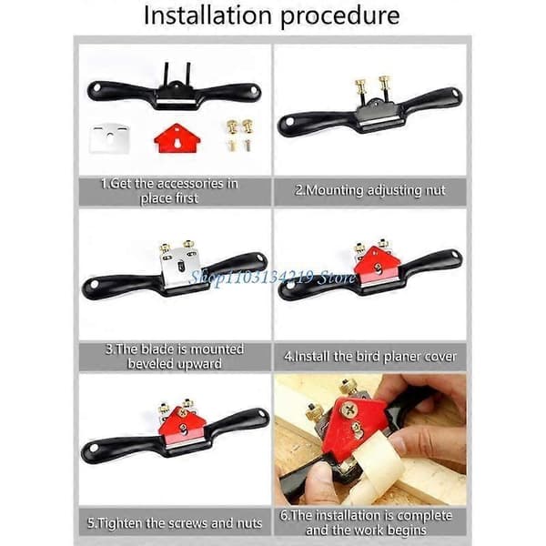 N5KC Ergonomisk Håndtag Glatte Høvl til Tømrer DIY Projekter 44mm