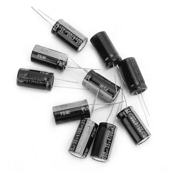 10 Pcs. Black 35V 4700μF Aluminum Electrolytic Capacitor Standard Terminal 18 x 30mm