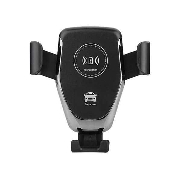 Universal trådløs billader mobil lader mobilholder Qi svart black