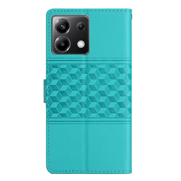 Diamantpræget læderetui til Xiaomi Poco X6 Blue