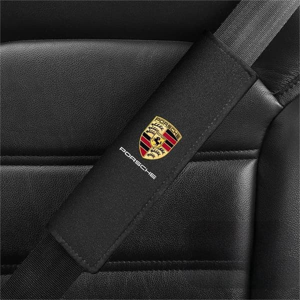 1 axelkudde i mocka för säkerhetsbälte kompatibel med Porsche-fordon