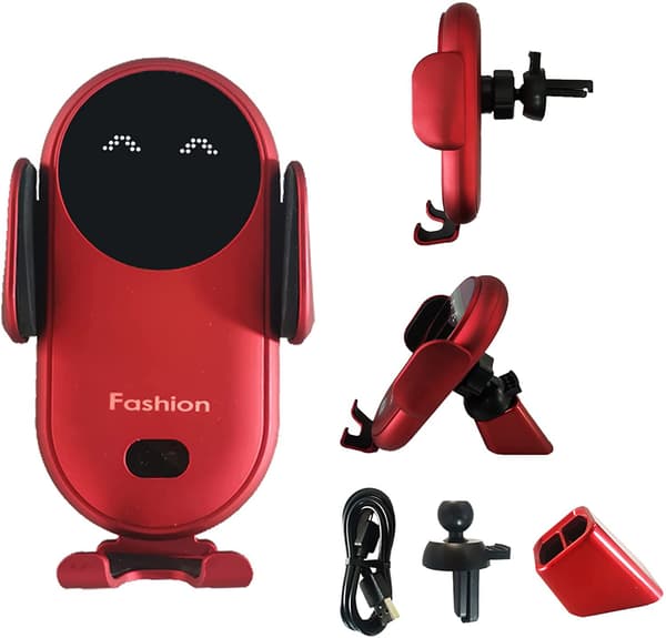 Smart Biloplader Trådløs Oplader Mobiltelefonholder Automatisk Sensor Biloplader