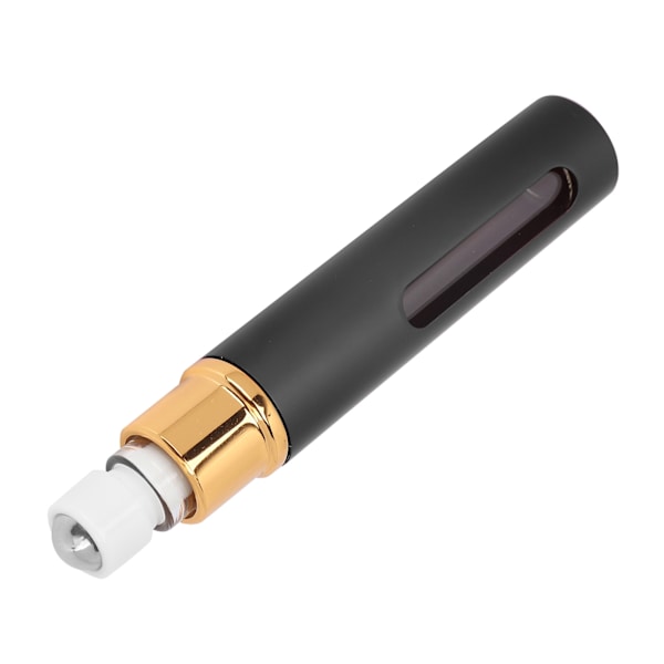 Mini Refillable Perfume Bottle Alumite Visible Portable Leak-proof Empty Roll-On Bottle 10ml Black