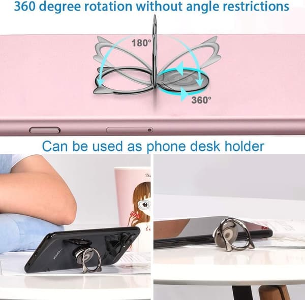 Cat Cell Phone Ring, Ring Holder Ultra-thin 3mm 360 Degree Rotation