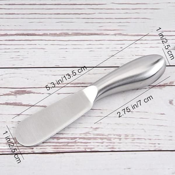 Sett med 4 smørkniver i rustfritt stål 13,5 cm