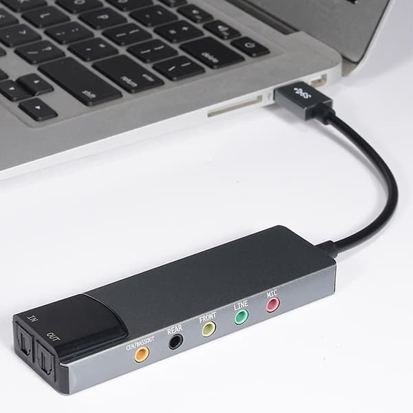 USB lydkort 7.1 5.1 kanals eksternt lydkort SPDIF optisk til PC computer
