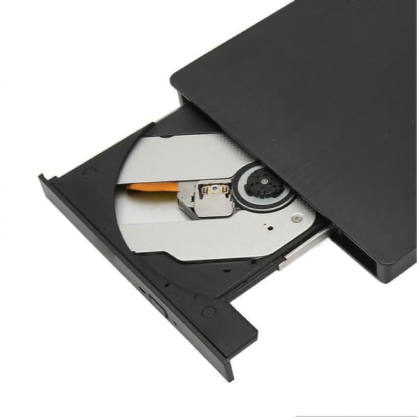 USB3.0 Ekstern DVD-brenner Ultratynn Ekstern DVD-stasjon med USB C-adapter for bærbare datamaskiner og PC-er