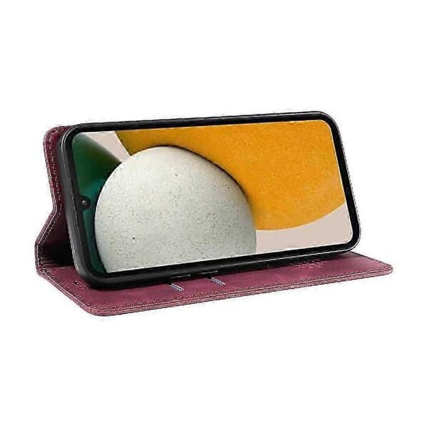 PU læder magnetisk folio pung etui til Samsung Galaxy A15 Slim P... Red