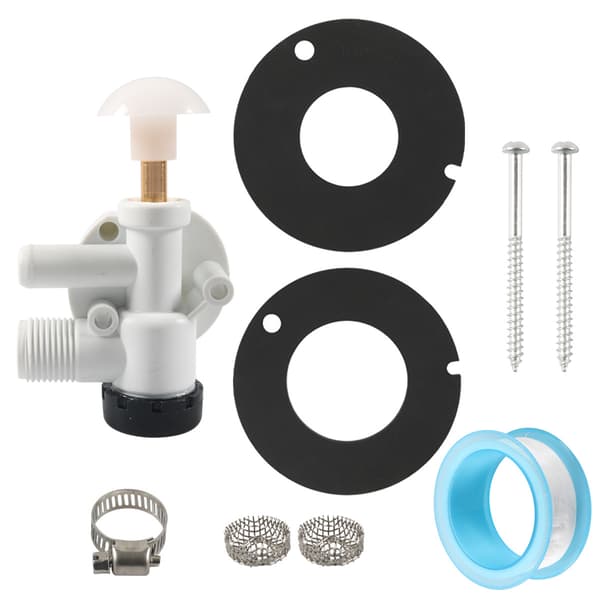 385314351 toalettvannventilsett med tilbehør, egnet for Dometic pedalspyletoalett i bobil