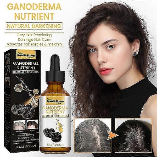 3 stk. grå hår omvendte serummer Ganoderma næringsstof naturlige mørkningsserummer 30 ml anti-grånende hårserummer til fremme af sundere hår