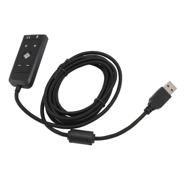 USB til 3,5 mm Jack Lydkort Adapter med Hovedtelefon- og Mikrofonstik til Kingston HyperX Cloud II