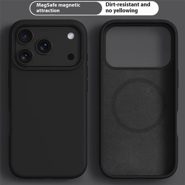 SKALO iPhone 17 Pro Max Tyndt Silikone Cover - Sort Svart black
