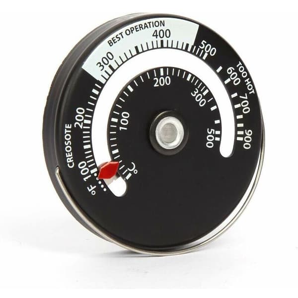 Magnetisk Brændeovn Termometer Pejs Temperaturmåler til Røgrør Brændeovn BBQ